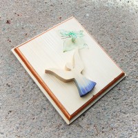 Drevený obraz Anjel s motýľom