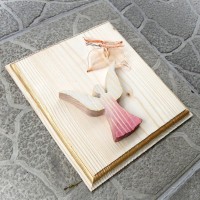 Drevený obraz Anjel s motýľom