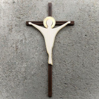 Modern Dark Wooden Wall Cross