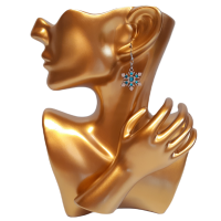 Wooden Earrings Snowflake