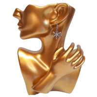 Wooden Earrings Snowflake