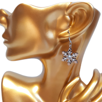 Wooden Earrings Snowflake