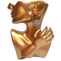 Wooden Earrings Edelweiss