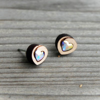 Wooden Heart Earrings