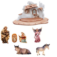 Drevený betlehem so svetlom