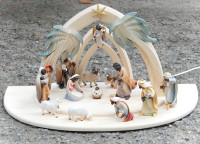 Africký vianočný betlehem so svetlom