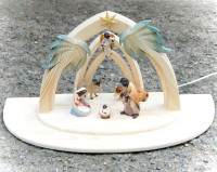 Africký vianočný betlehem so svetlom