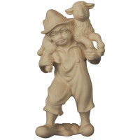 Shepherd  boy with sheep on the shoulder - Folk