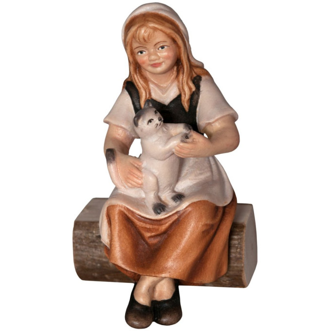 Girl sitting with cat - Folk