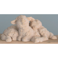 Lying pair of lambs - Folk