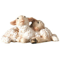 Lying pair of lambs - Folk