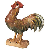 Rooster on wood log - Folk