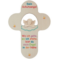 Children's cross with Guardian Angel