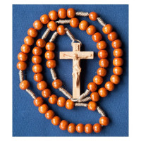 Ruženec s barokovým krížom - javor