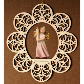 Ornament s anjelom a sviečkou