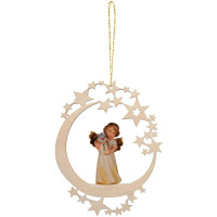 Mesiac s anjelom a snehuliakom