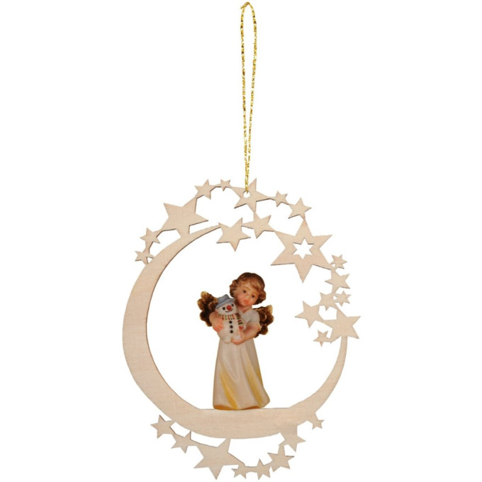 Mesiac s anjelom a snehuliakom