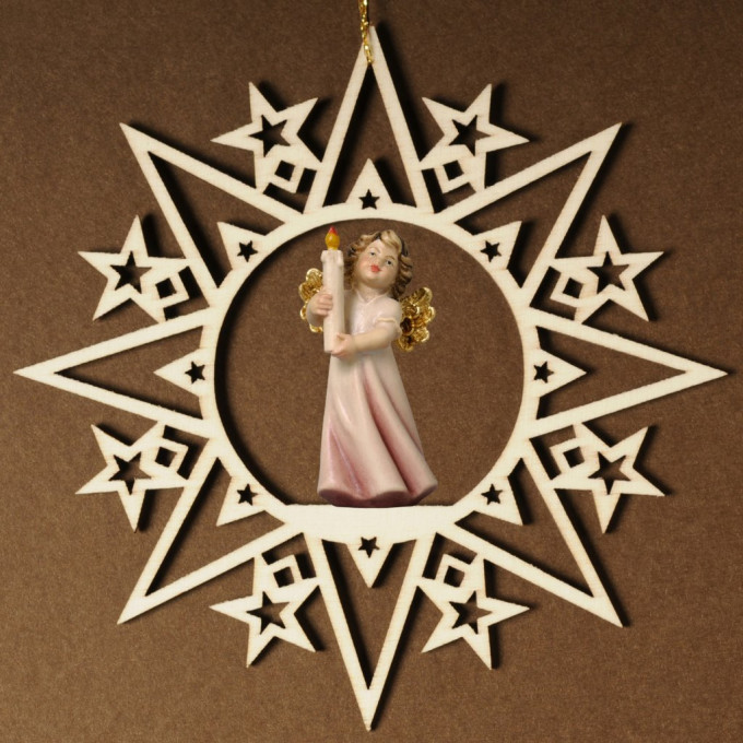 Stars with angel candle