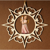 Srdcová hviezda s anjelom a sviečkou