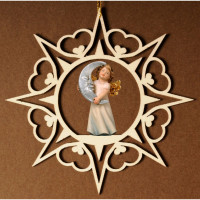 Srdcová hviezda s anjelom a mesiacom