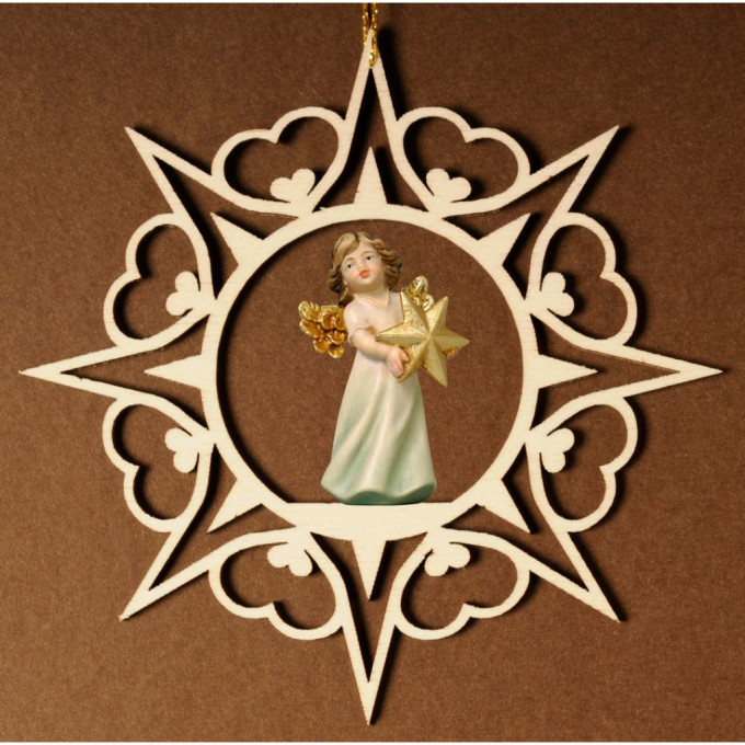 Srdcová hviezda s anjelom a hviezdou