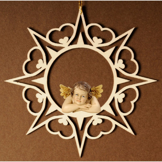 Srdcová hviezda s anjelom Raffaelom