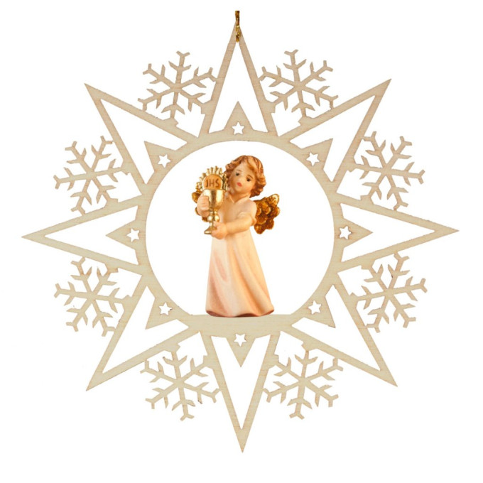 Krištáľová hviezda s kalichom a hostiou