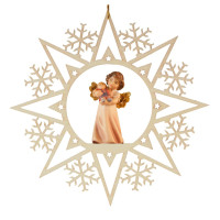 Krištáľová hviezda s anjelom a bábikou