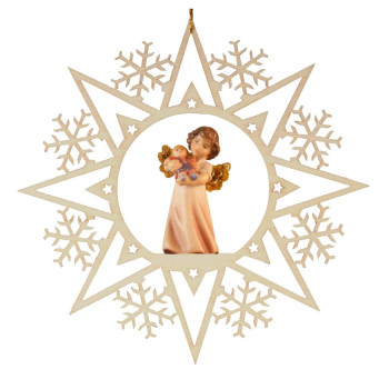Krištáľová hviezda s anjelom a bábikou