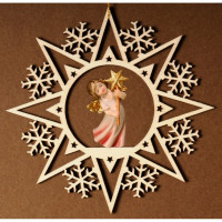 Krištáľová hviezda s lietajúcim anjelom