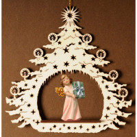 Vianočný stromček s anjelom a darčekom