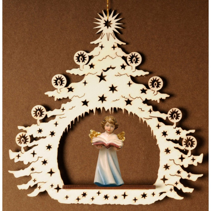 Vianočný stromček s anjelom a knihou