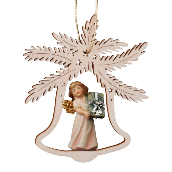 Zvonček s anjelom a darčekom