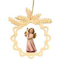 Okrúhla hviezda s anjelom a sviečkou