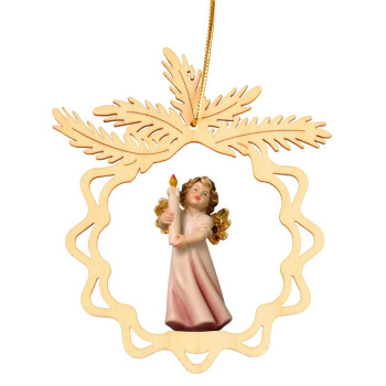 Okrúhla hviezda s anjelom a sviečkou