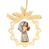 Okrúhla hviezda s anjelom a mesiacom