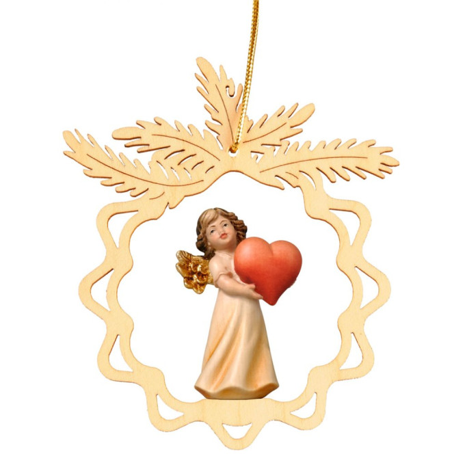 Okrúhla hviezda s anjelom a srdcom