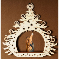 Vianočný stromček so Svätou rodinou a kométou