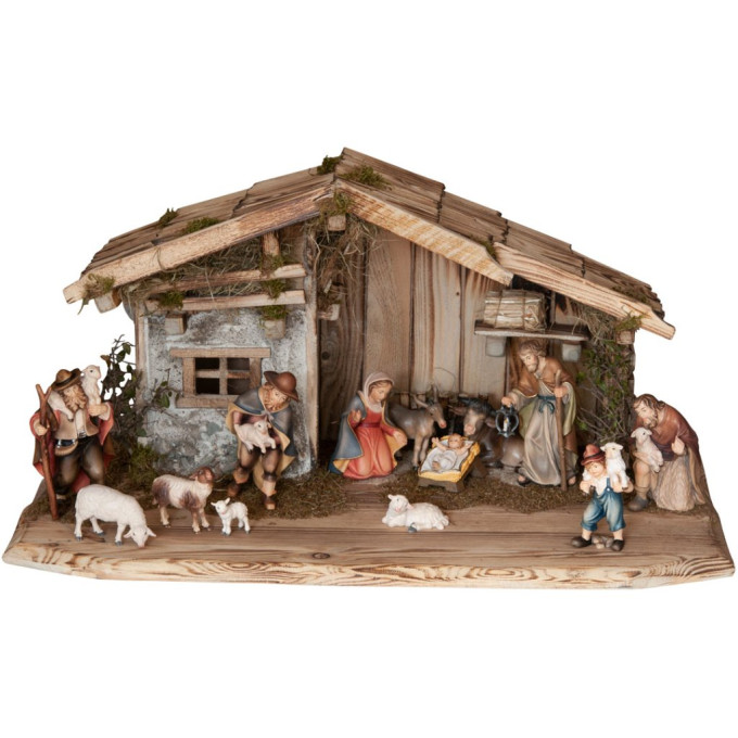 Betlehem Rasciesa s domcom a 13 figúrkami