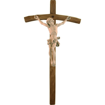 Oak Wood Baroque Crucifix