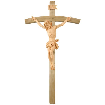 Swiss stone pine wood Baroque Crucifix