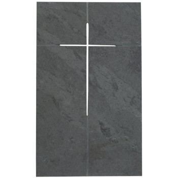 Cross in dark stone