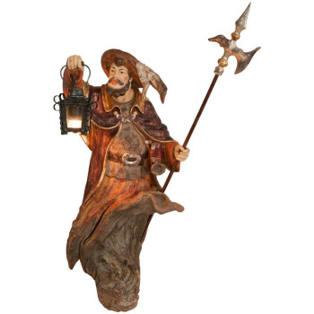 Nočný strážca s lampášom koreňová socha