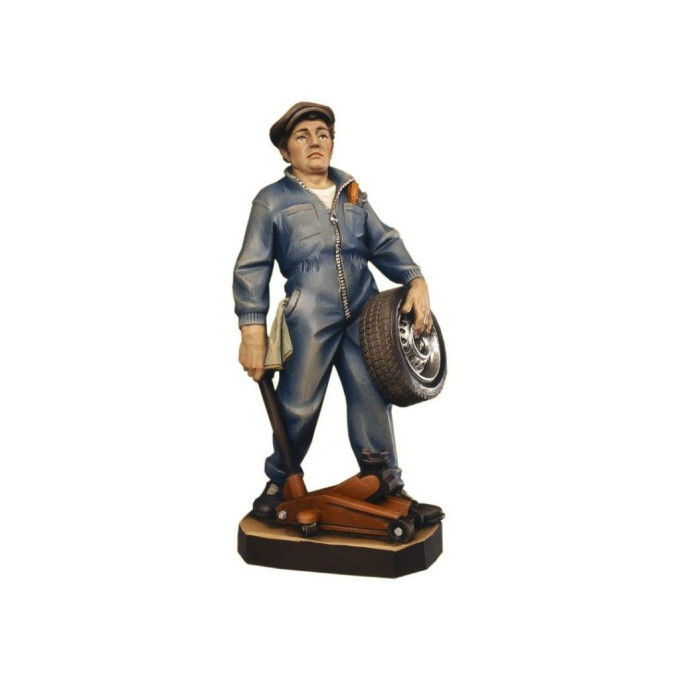 Automechanik drevená soška