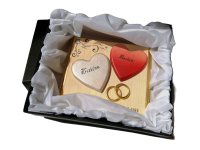 Svadobné srdcia Drevený obraz