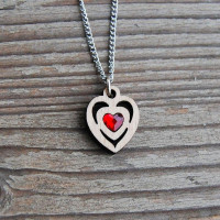 Red Heart pendant necklace