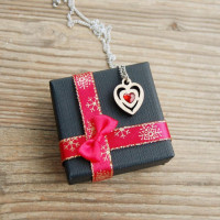 Red Heart pendant necklace
