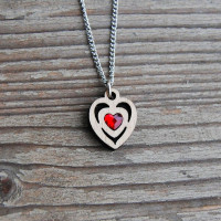 Red Heart pendant necklace