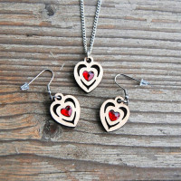 Red Heart pendant necklace
