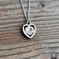 Crystal heart pendant necklace